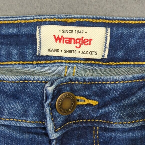 Wrangler Jeans Women's 32M Blue High Rise Bold Boot Western Cowgirl Rodeo - Picture 11 of 14